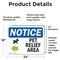 Signmission Pet Relief Area (Left Arrow) Sign With Symbol, 24 in W x Rectangle, Vinyl Decal OS-2PACK-NS-D-1824-L-17219 - alternate 4
